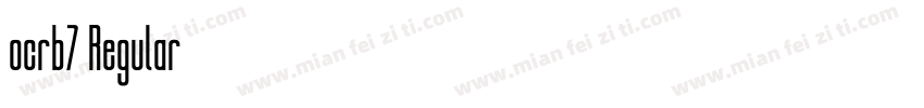 ocrb7 Regular字体转换